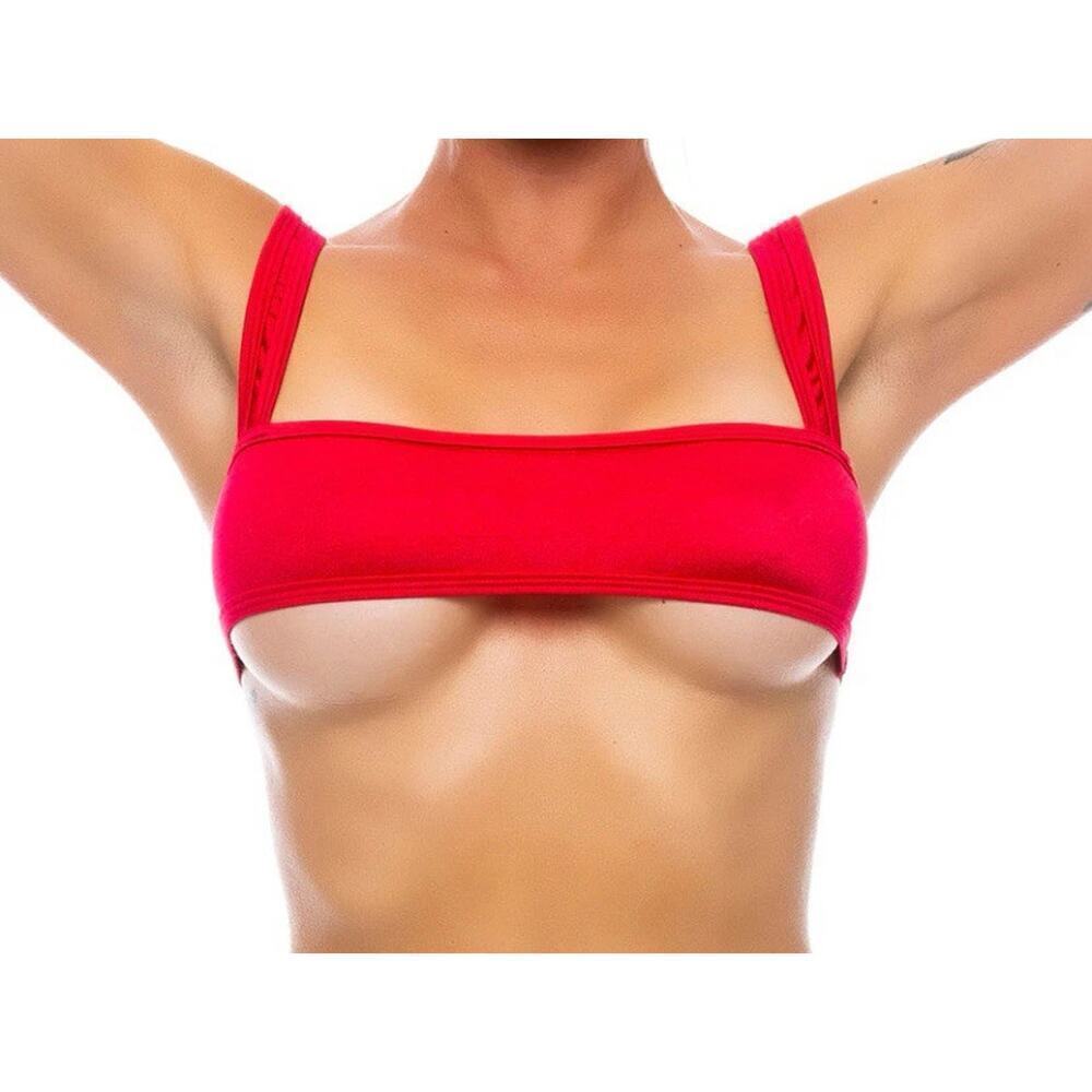 🦋B2G1🦋BODYZONE Sleek Under Boob Top | ONE SIZE | Dance Wear RED